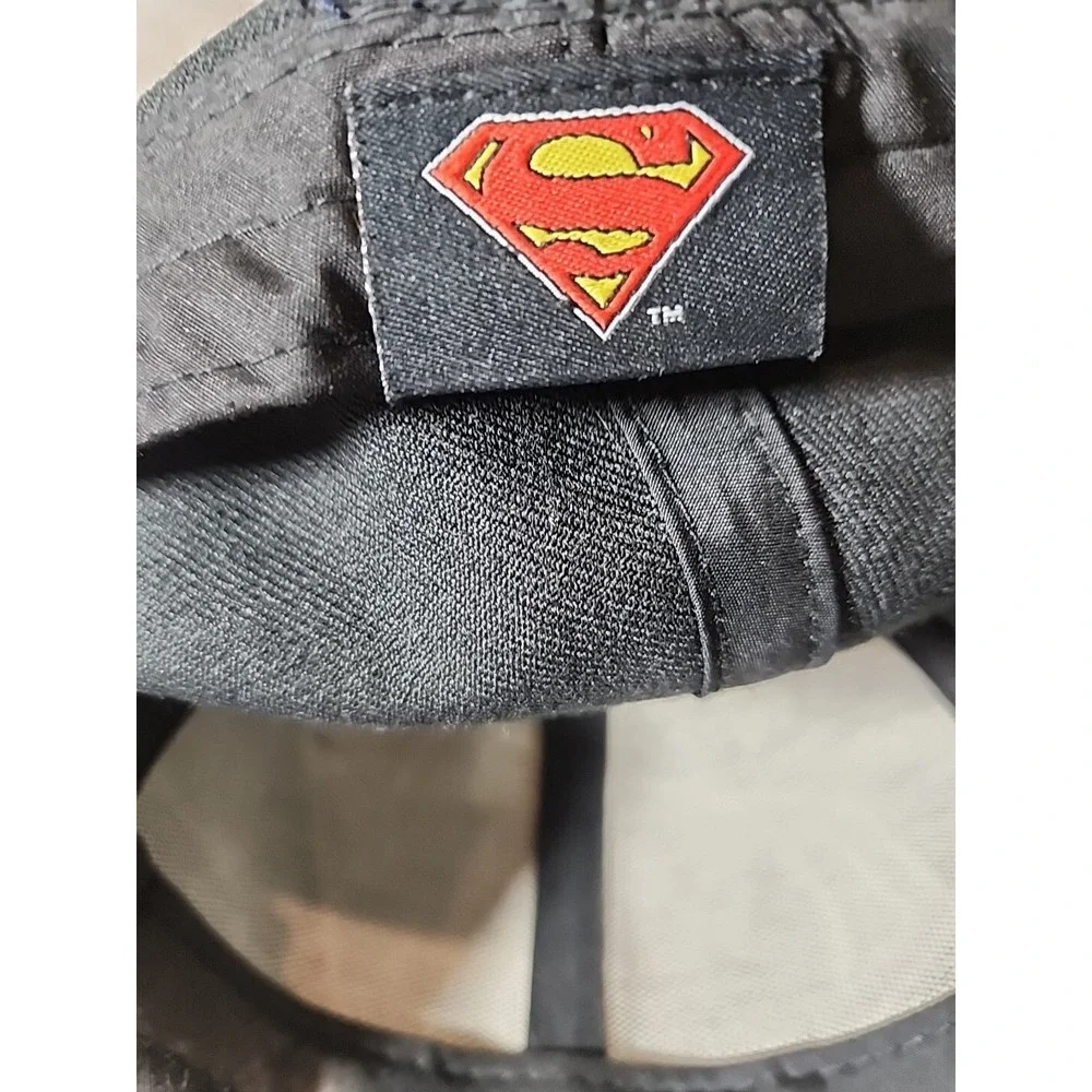 Superman‎ Logo Black Baseball Cap Hat DC Comics Superhero Graphic Adult